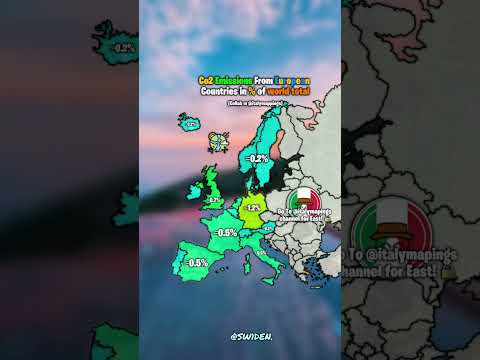 Co2 emissions from each European country | #europe #viralvideo #mapping | collab w @‘italymappings