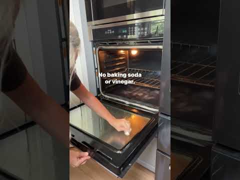 The Secret To Clean Your Oven Glass Door #shorts