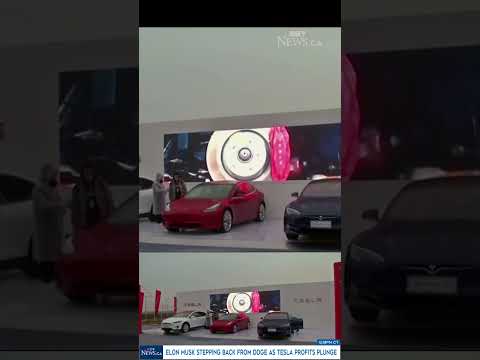 Elon Musk stepping back from DOGE as Tesla profits plunge