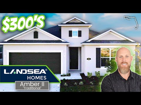 💎 New Construction Homes in the $300&#039;s Florida // Landsea Homes Amber II Model Tour