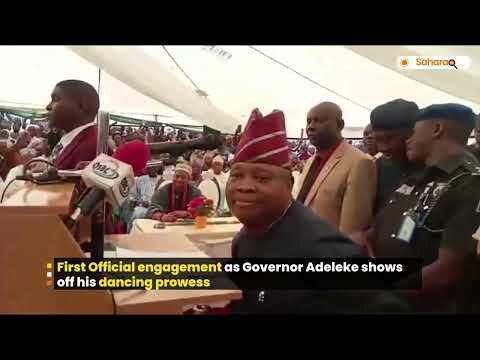 Governor Adeleke Shows off His Dancing Prowess During His First Official Engagement