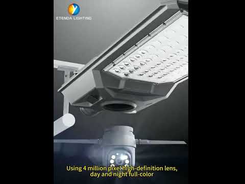 Revolutionary 800W Solar-Powered Integrated Camera Street Light | 42W Solar Panel &amp; 30Ah Battery