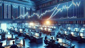 An accurate, high-definition illustration of global markets experiencing a sudden increase in trading activity. Picture a bustling stock exchange floor with traders of different descents and genders: Caucasian women, Black men, Middle-Eastern men, Hispanic women, and South Asian men, all engaged in a frenetic trading session. Screens displaying rapidly rising stock charts, conveying the upsurge in operations. The environment should be illuminated by the cold glow of several computer monitors, emphasizing the gravity and intensity of the financial actions taking place.