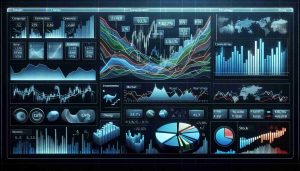 A high-definition, realistic image of various market prediction indicators such as line graphs, pie charts, and bar graphs, visibly illustrating a change in investment strategy. Various types of investments such as commodities, stocks, real estate, and bonds should be represented. There should be notations on the graphs indicating a trend towards a different strategy, with arrows or curve lines showing a shift or change. The palette should contain different shades of blue, green, and red to denote positive, stable, and negative market conditions. The image should have a professional and serious tone, indicative of financial analysis.