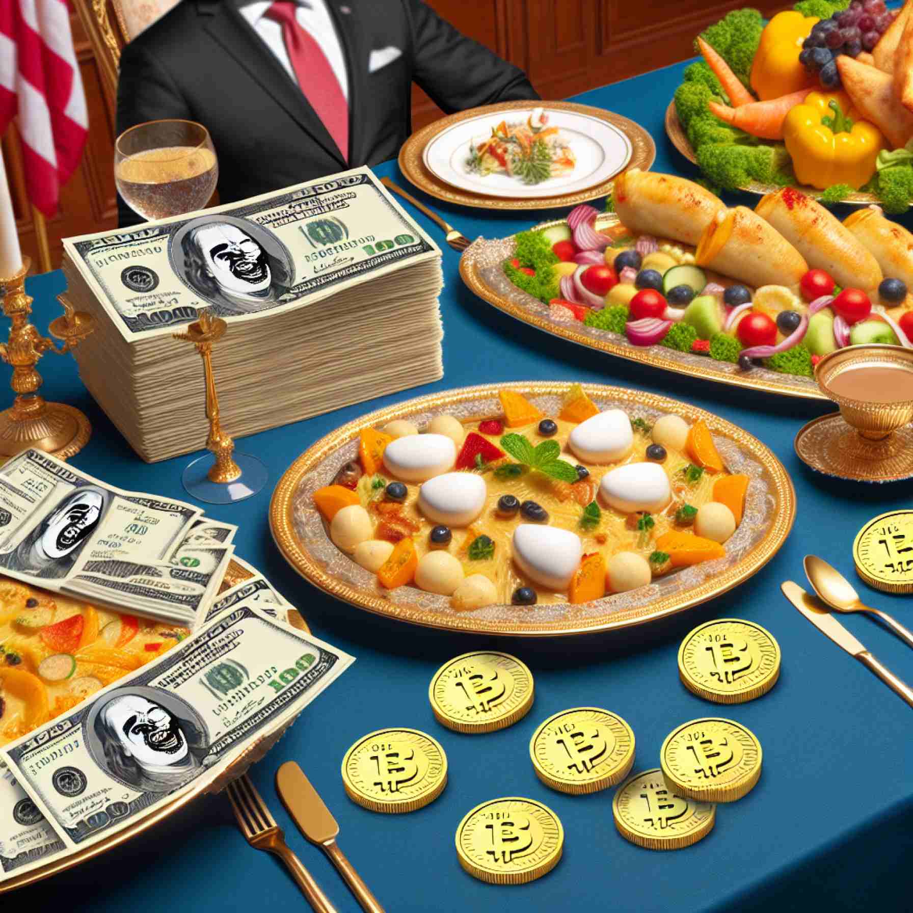 Trump's Latest Fundraising Feasts: Million-Dollar Plates and Meme Coins
